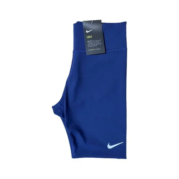NWT Nike Sportswear Essential Women's High Waist Bike Short Navy Blue UK 4- 12 - Picture 7 of 9